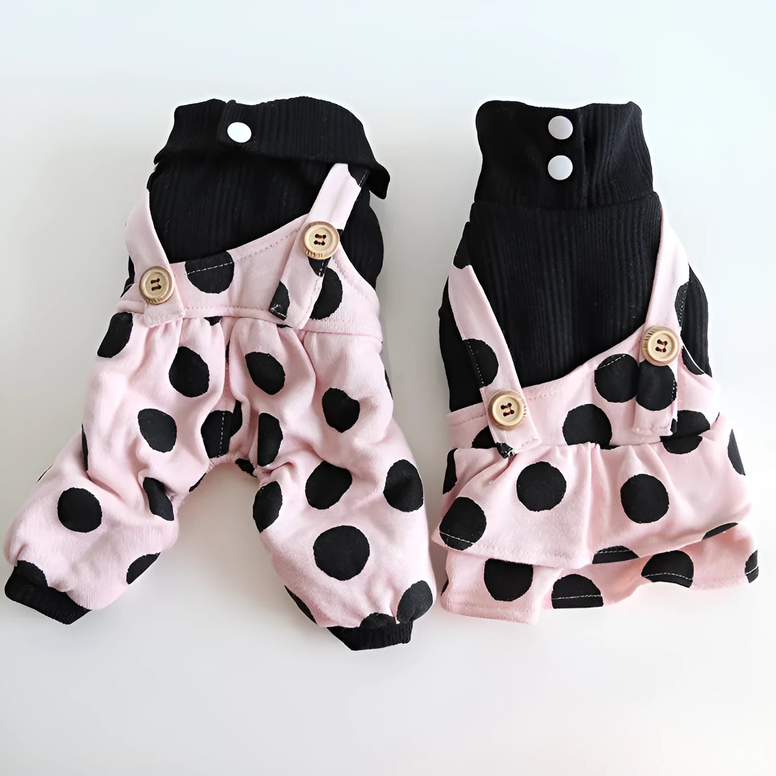 Matching couple pet clothes for dogs with lapel shoulder strap design in casual style