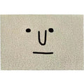 Square PVC floor mat with cartoon Mr. Big Nose character and geometric pattern border.
