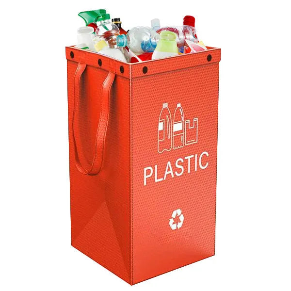 Blue 40-litre reusable PP plastic bin bag with dimensions 30cm wide by 50cm high.