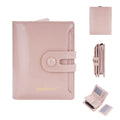 Women's PU leather card holder wallet in various colours showing polyester lining