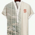 Men's short sleeve shirt with a detailed 3D digital animal graphic print on the front.