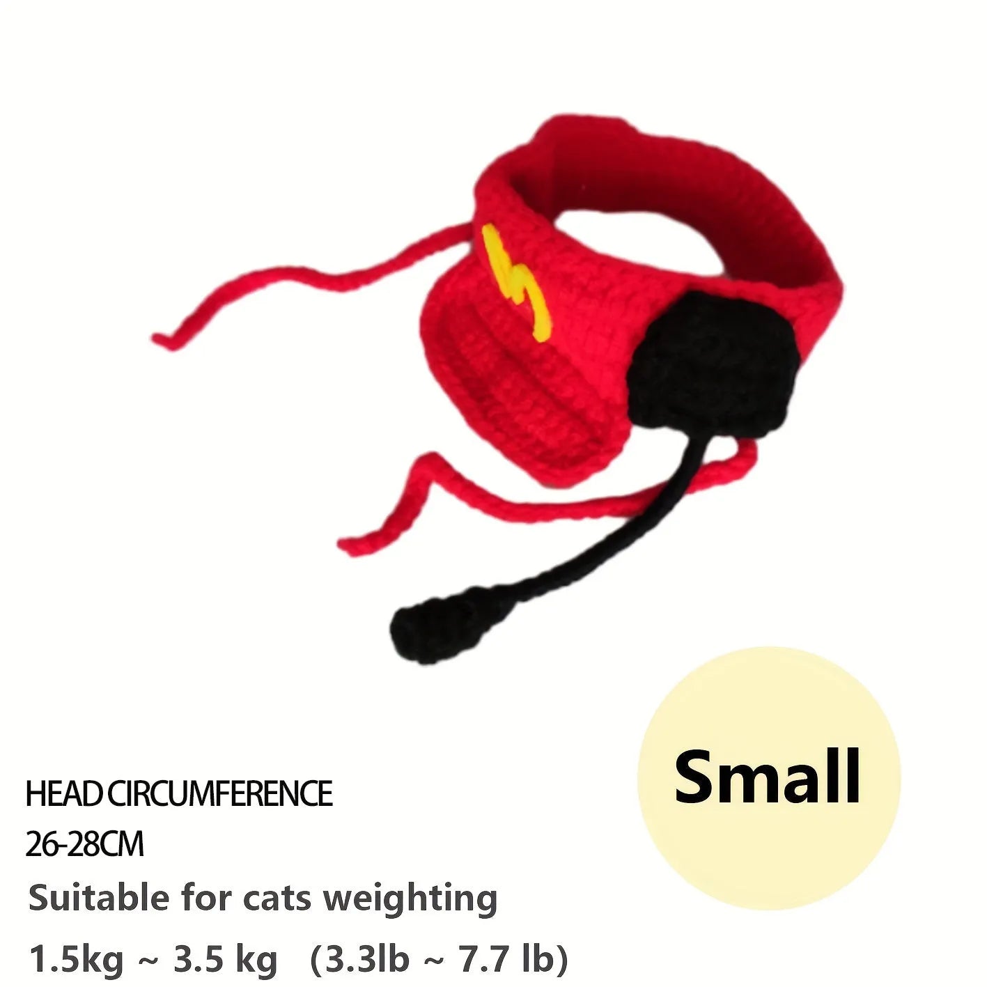 Handmade knitted cotton sweater and chef hat for small to medium pet birthday outfits