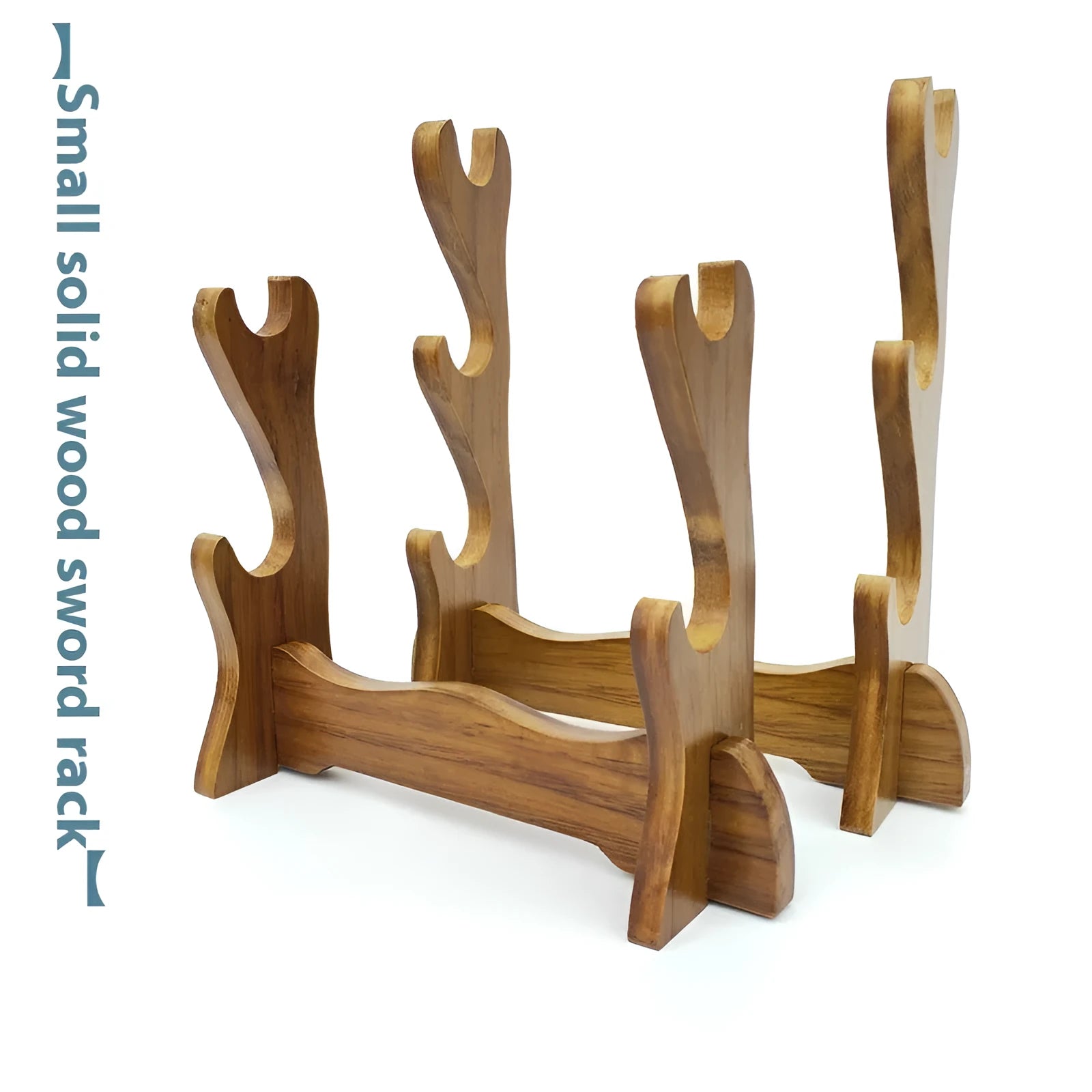 Handmade Chinese-style wooden multi-layer bracket shelf on a wall