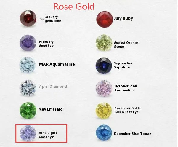 Zircon birthstone pendant necklace on titanium steel chain in silver, gold, or rose gold.