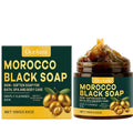 Morocco Black Soap 100g bar with olive oil and rose extract, black colour