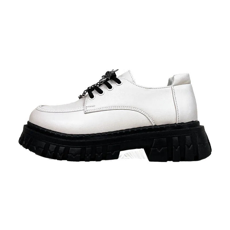 Women's Duke Asterism loafers with a metal cross strap and round toe in preppy style