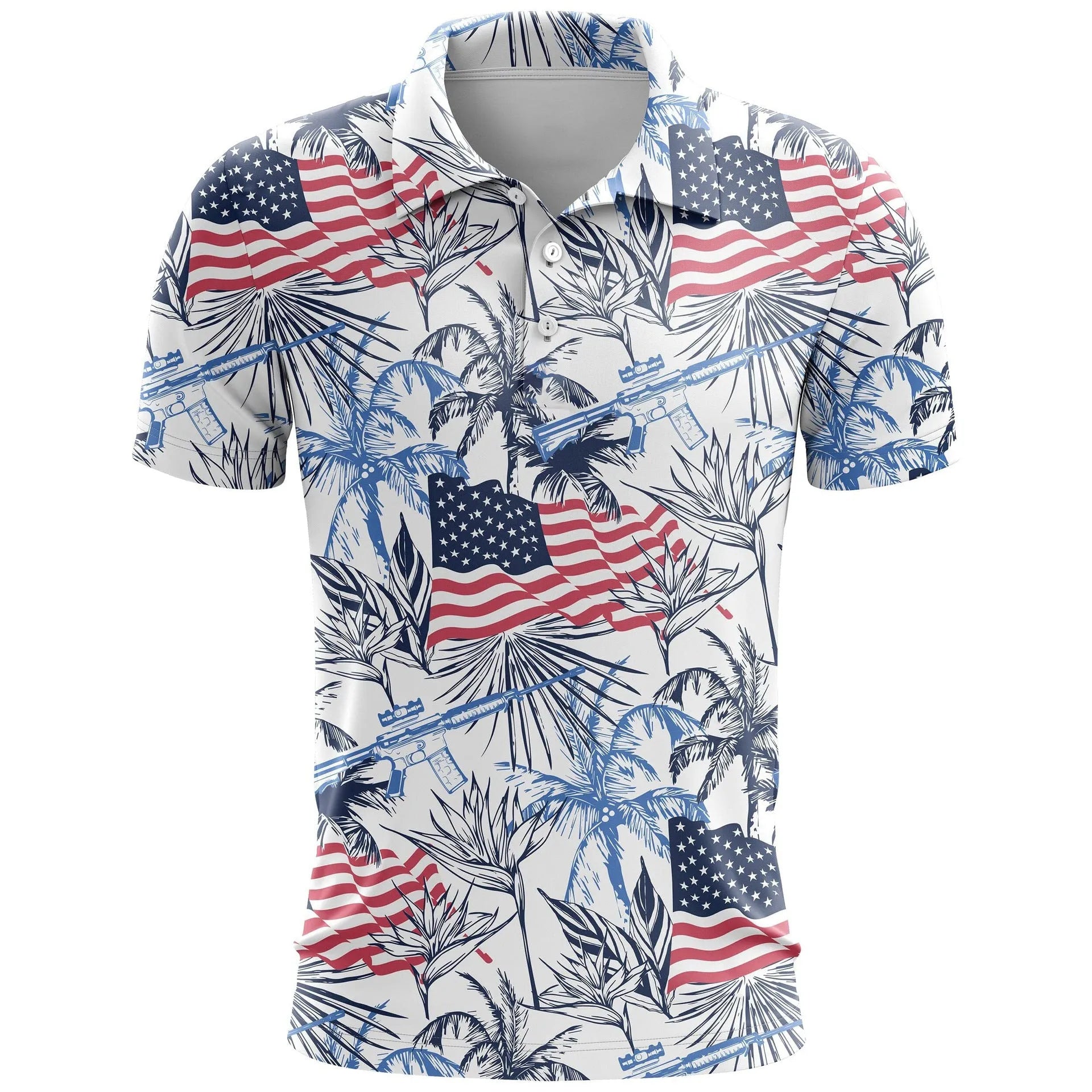 Man wearing a loose-fit 3D printed short sleeve sports top in bird eye polyester fabric, available in multiple colours.