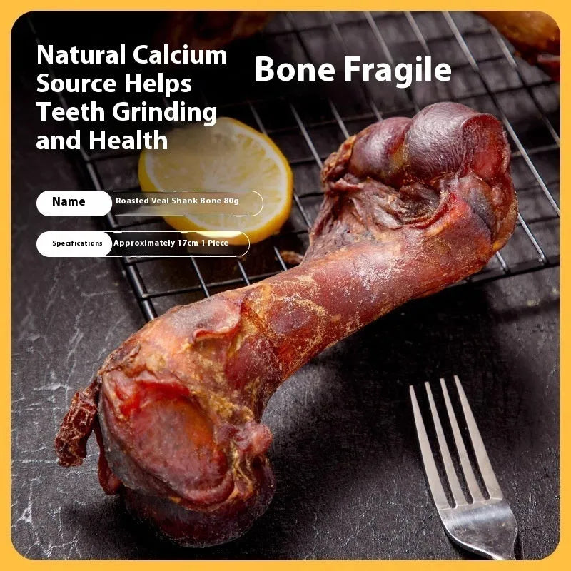 Large molar rod dog chew for puppies, roasted ox bone flavour, teeth cleaning training reward