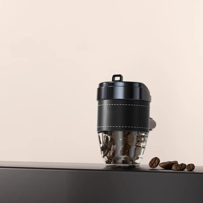 Plastic coffee cup shaped car air freshener with solid coffee bean fragrance