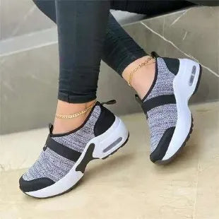 Women's lightweight flat sneakers in multiple colours with mesh upper and rubber sole