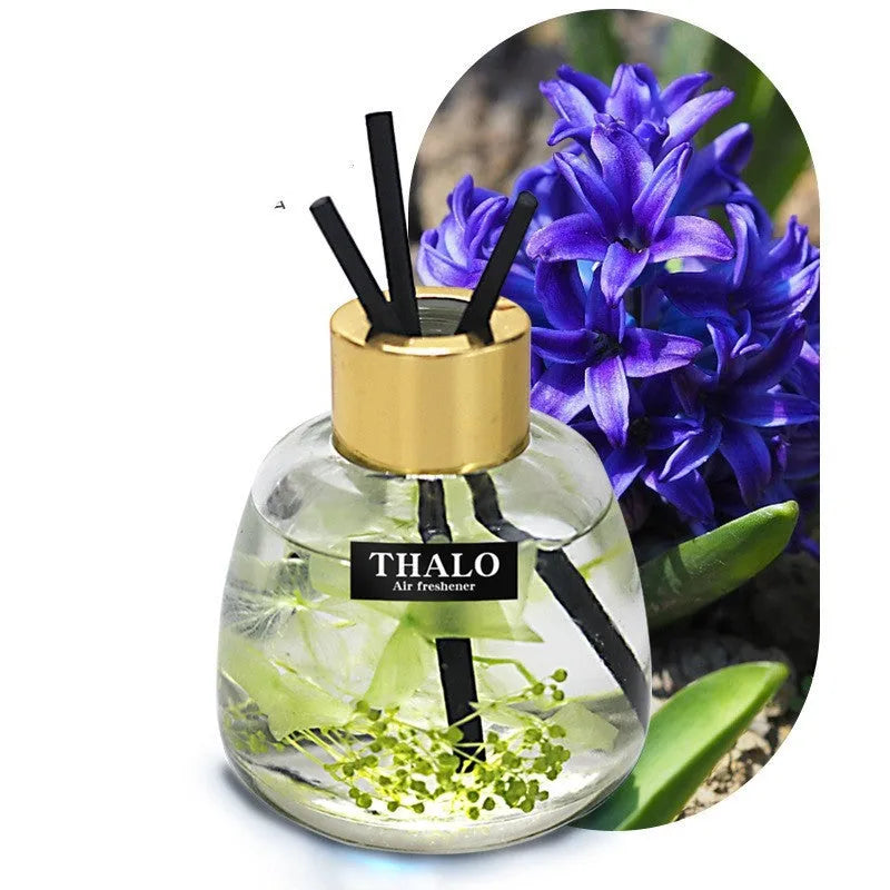 Glass bottle car perfume ornament with loose incense aromatherapy in Blue Wind Bells colour