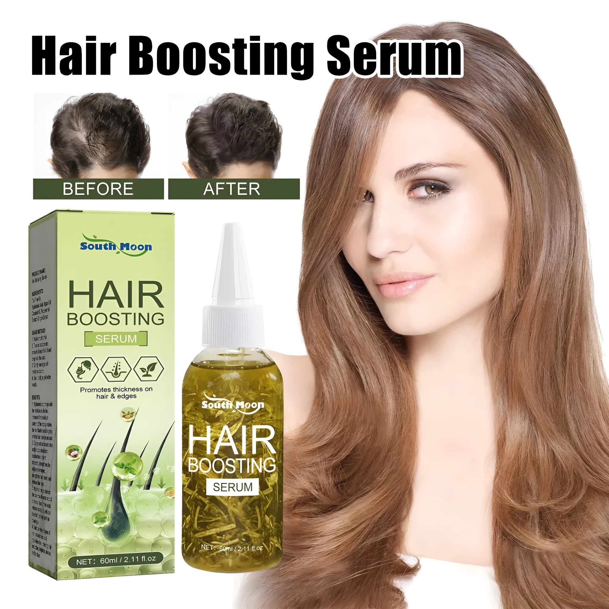 60ml bottle of hair care essential oil for anti-fall repair and dry end treatment