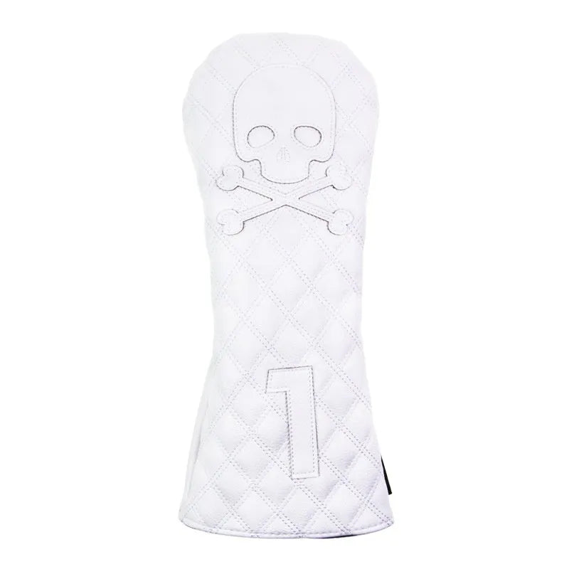 Black and white PU waterproof protective cover for a golf wooden pole.