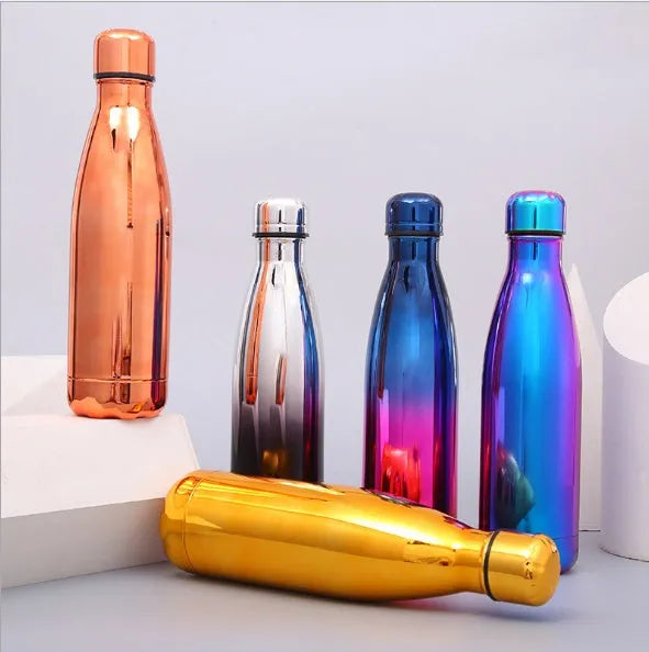 500ml stainless steel vacuum flask with double wall insulation for hot and cold beverages, available in colour option