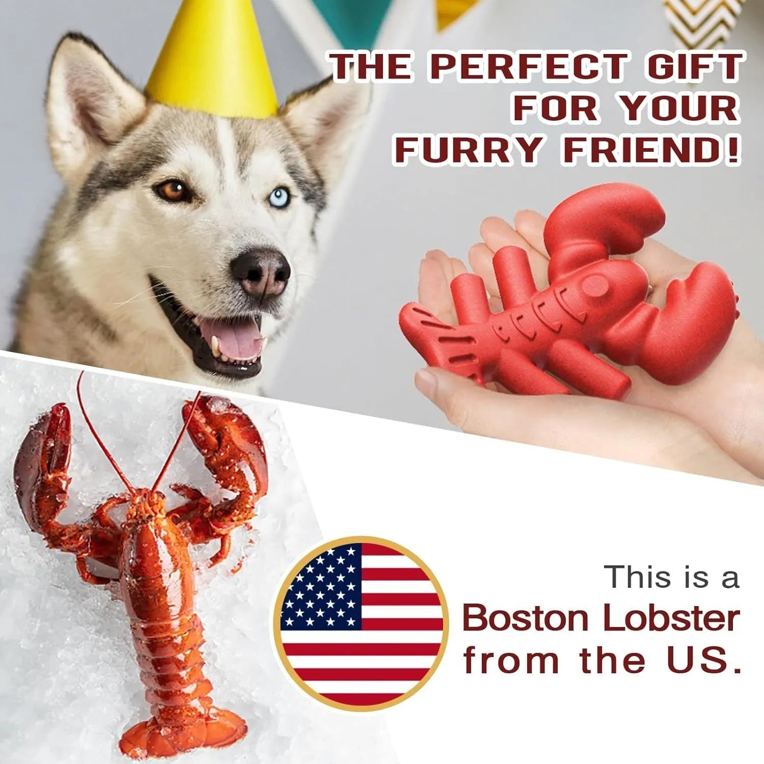 Red large Nylabone dog chew toy for aggressive chewers and dental care