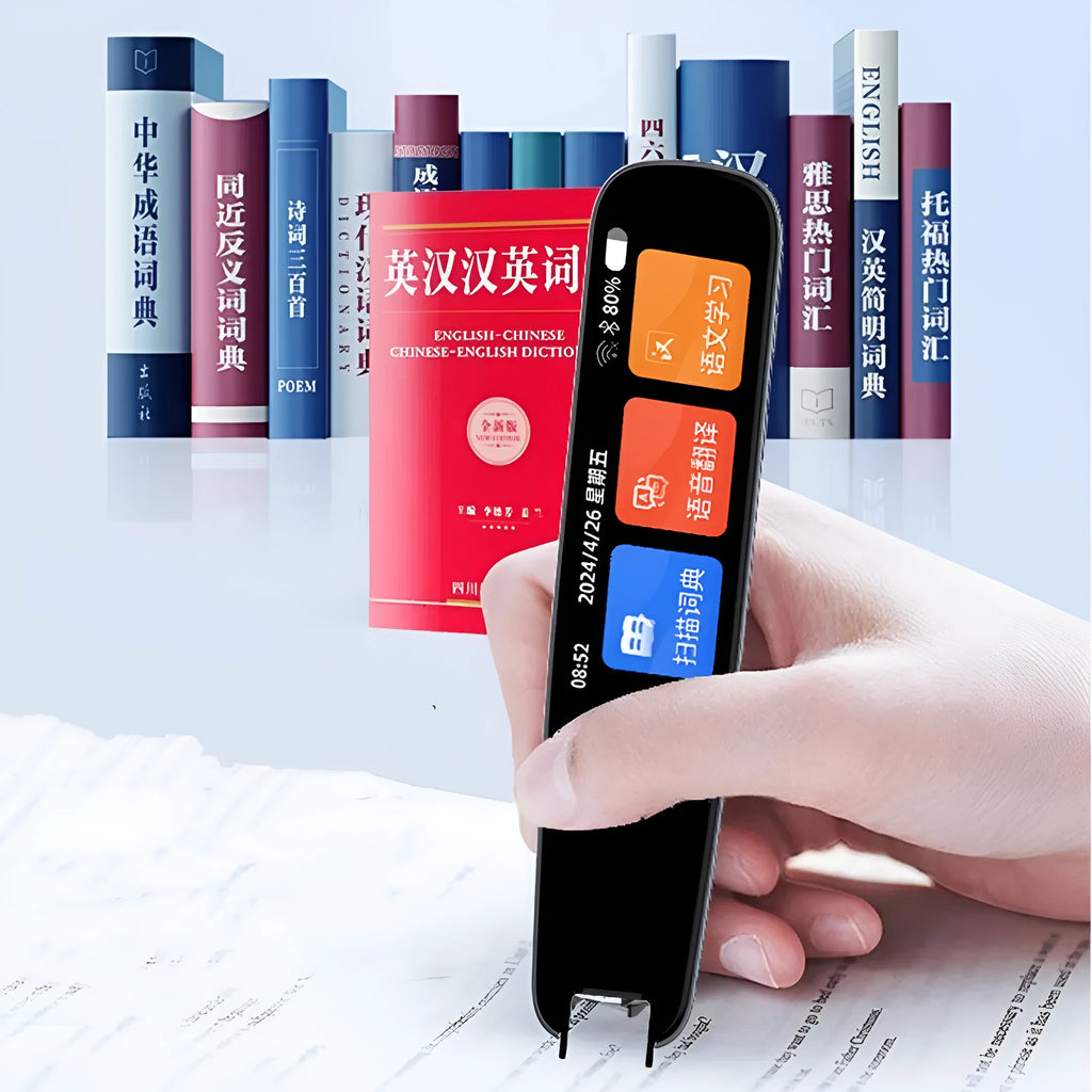 Dark grey offline scan translation dictionary pen with English practice functions for language study