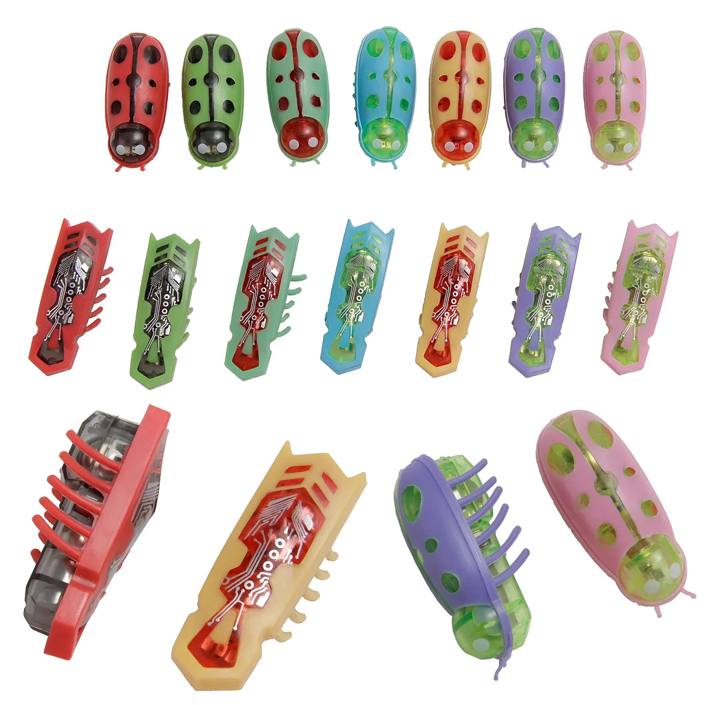 Small electric bug toy for cats with 12 legs and self-righting capability
