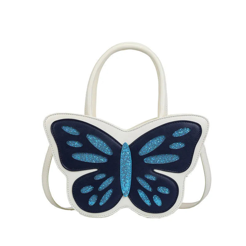 Small square crossbody bag in PU leather with contrast colour accents