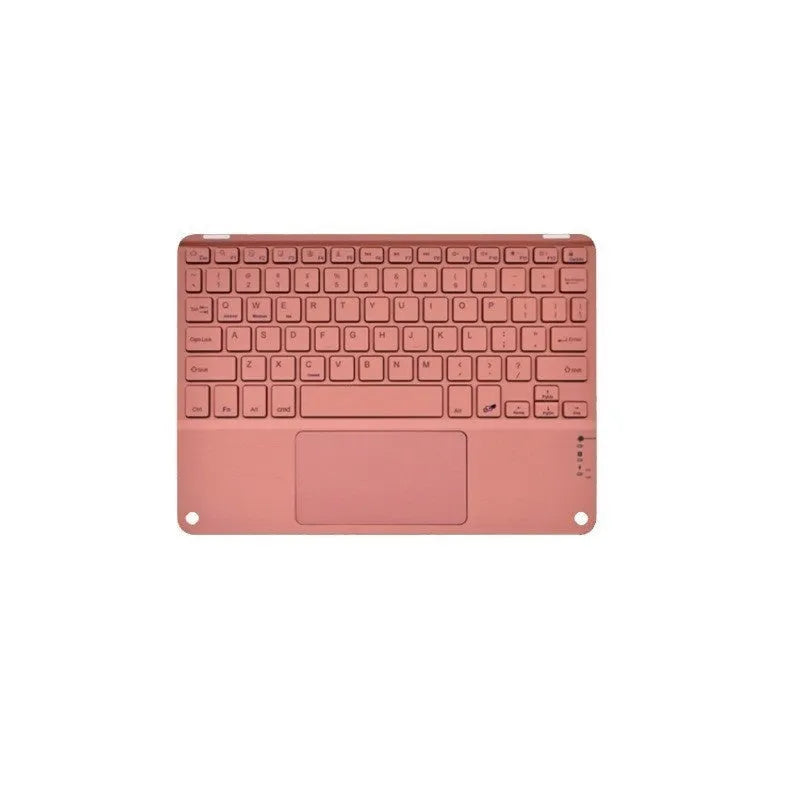 Square Hat Touch Bluetooth wireless keyboard showing multiple colour finish options on a desk