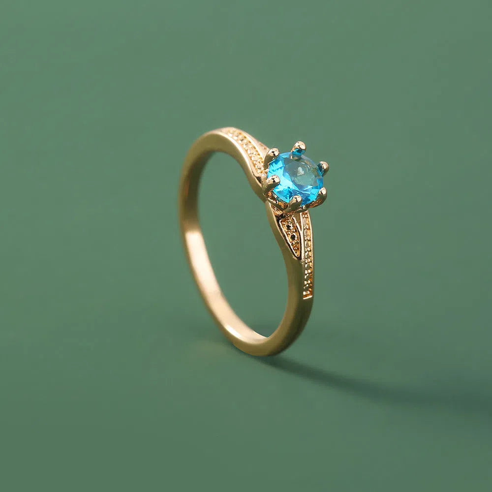 Adjustable metal zircon ring in geometric style, unisex design, available in multiple colours