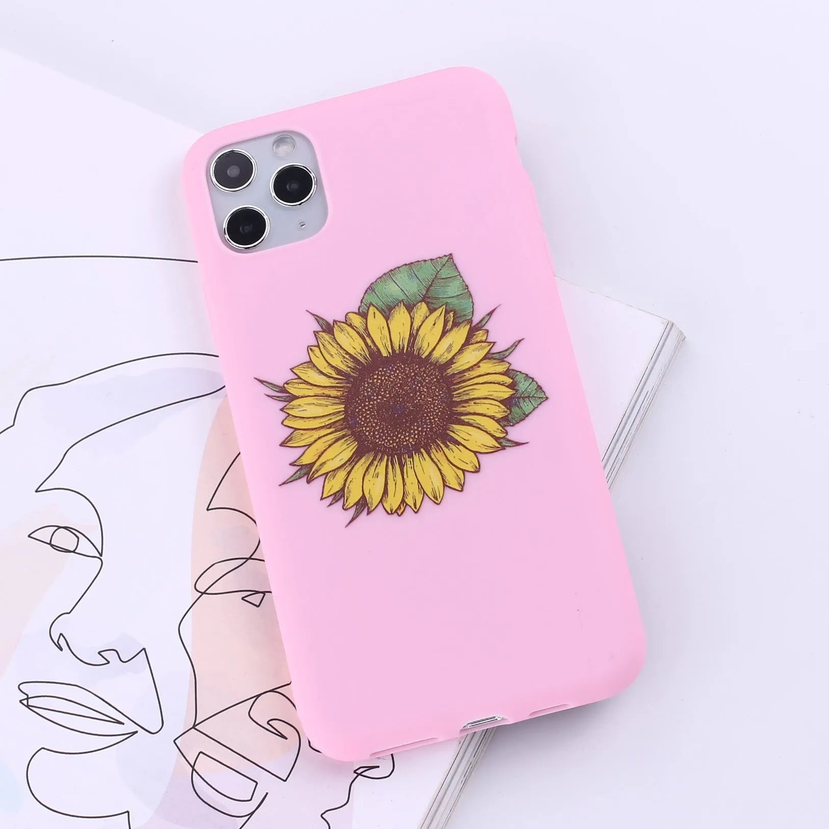 TPU mobile phone back cover for iPhone in one of 14 colour options, showing European/American painted style.