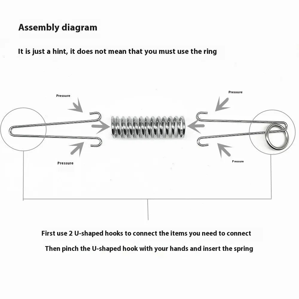 Dog hand holding rope chain with stainless steel compression spring for dogs 30-60 kg