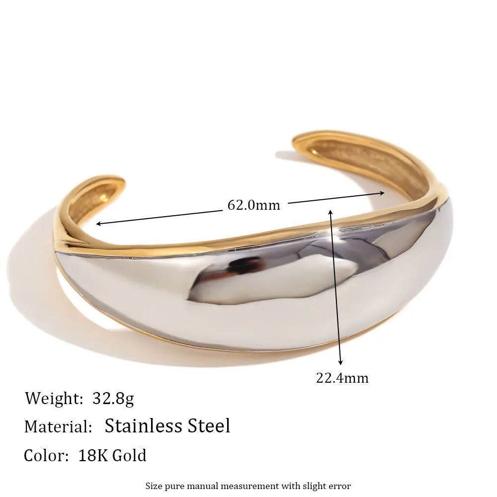 Gold electroplated jewellery set with geometric circle earrings, matching necklace and bracelet