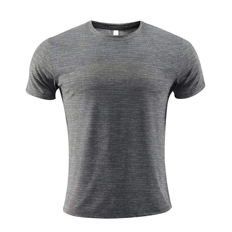 Athletic short sleeve t-shirt for running and basketball in polyester spandex fabric