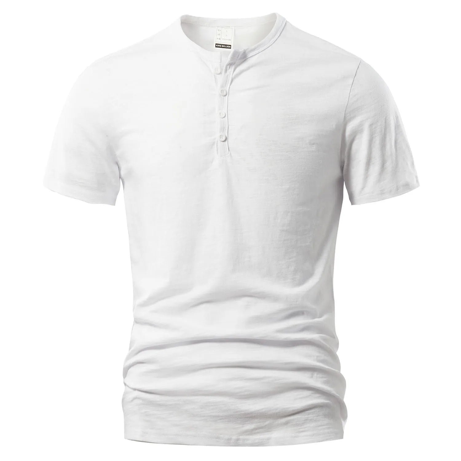 Men's solid colour slub cotton short sleeve casual shirt in British style pullover