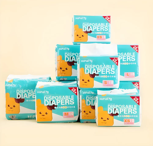 10-pack adjustable dog diapers with wetness indicator, soft fabric, for male and female dogs