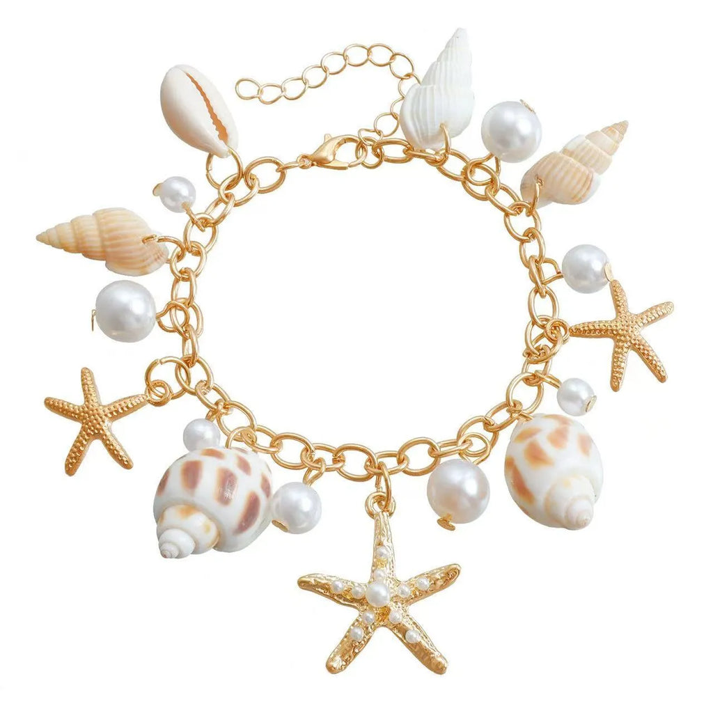 Women's waist chain and matching bracelet jewellery set with star motif design in alloy material