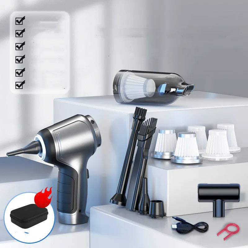 Handheld car vacuum cleaner with brushless motor and EVA storage bag