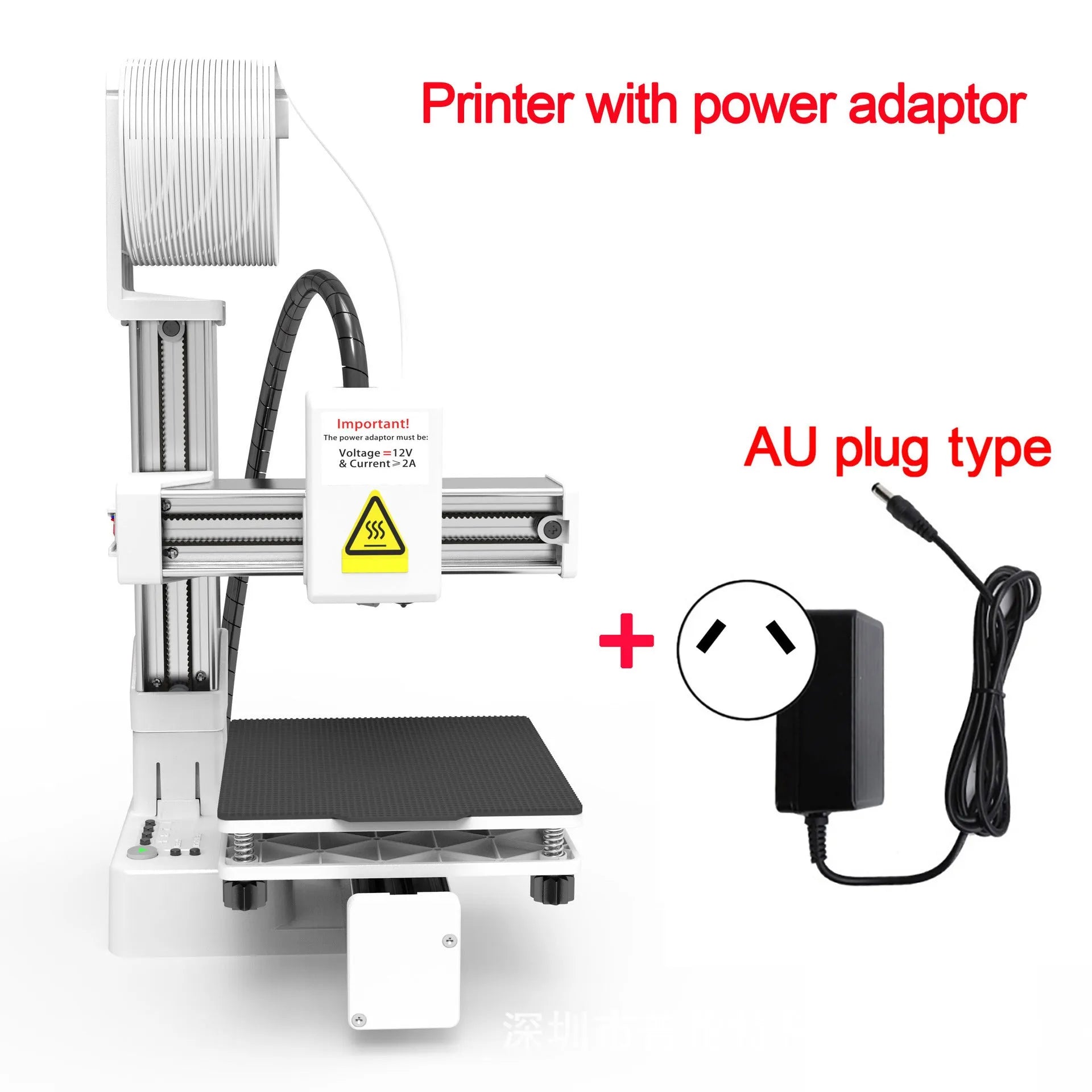 White EasyThreed K10 desktop 3D printer with 175mm build volume for TPU and PLA filaments