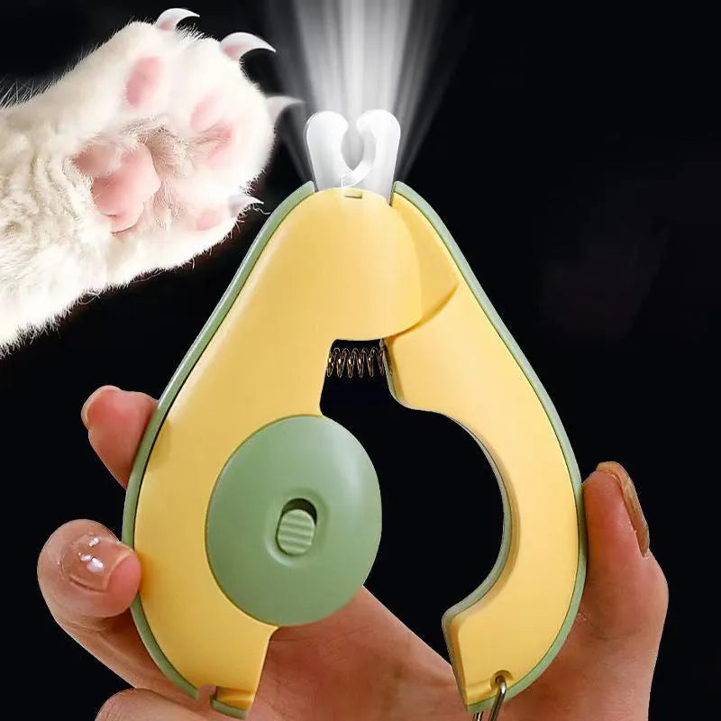 LED light pet nail clipper for small dogs and cats in grooming scissors design