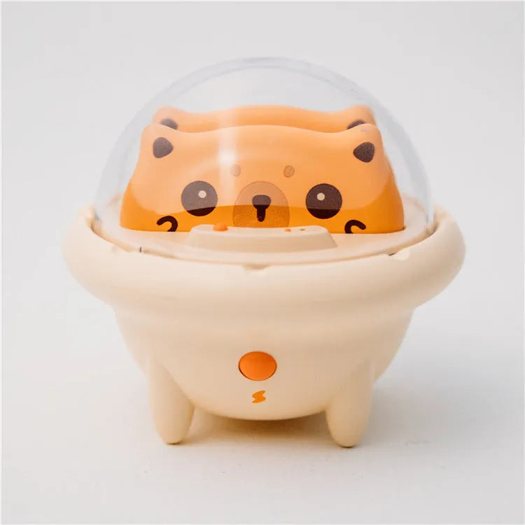 Cartoon bear and cat design fast charging power bank for Apple iPhones with plastic case.