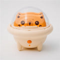Cartoon bear and cat design fast charging power bank for Apple iPhones with plastic case.