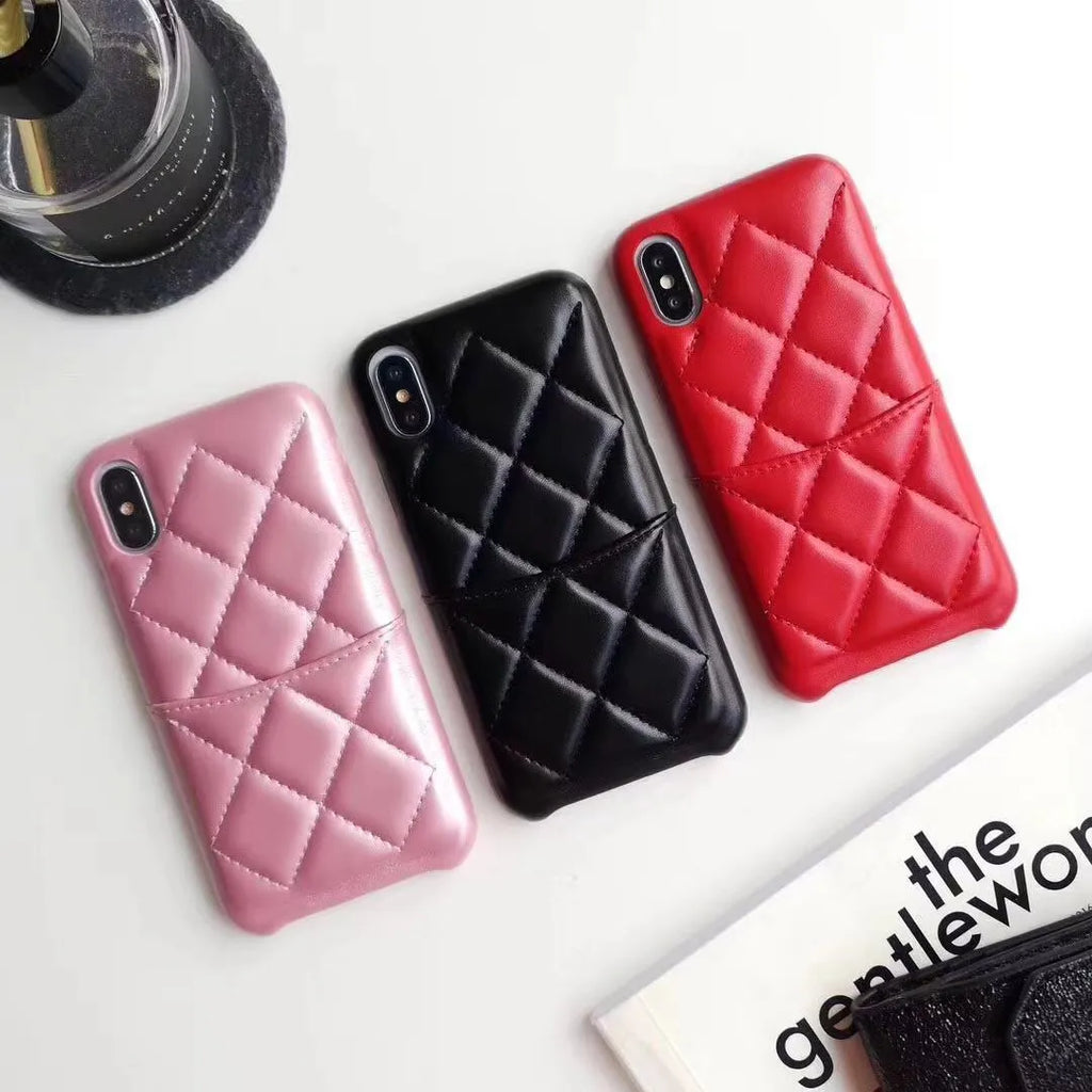 Black leather phone case for iPhone XS Max and other compatible models