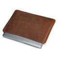 Genuine crazy horse leather horizontal computer liner bag in brown colour options