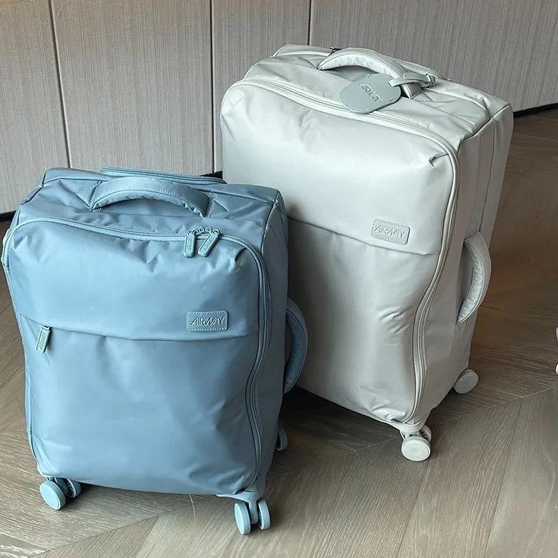 Ultra-light waterproof Oxford cloth suitcase with universal wheels in contemporary colour options