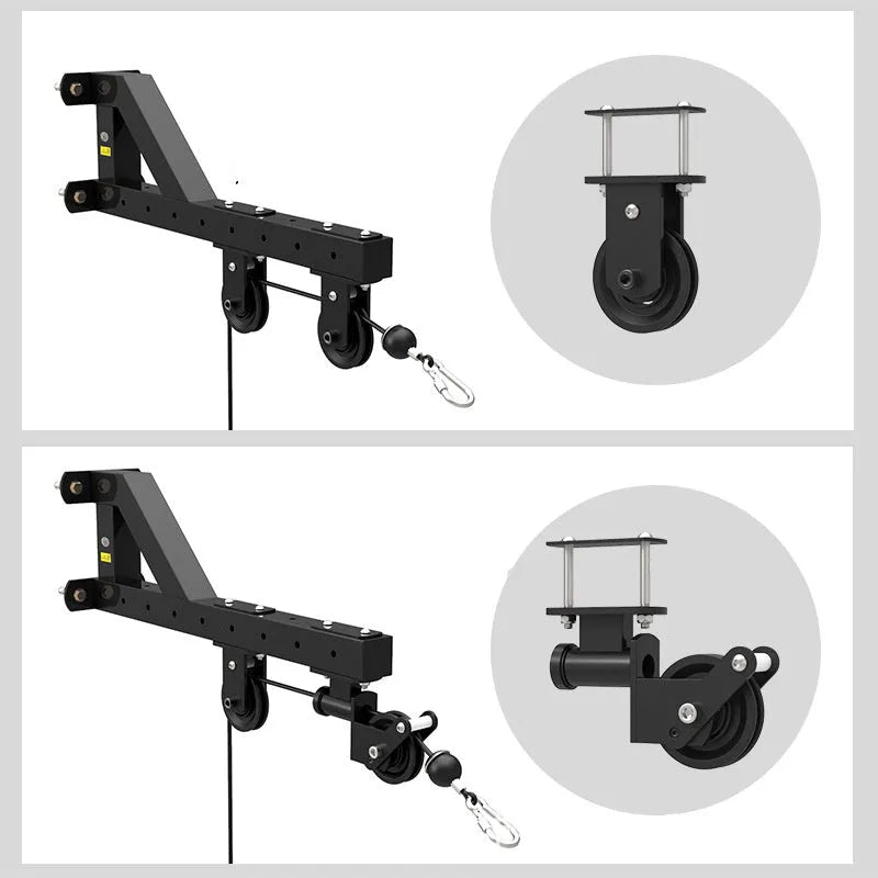 Steel cable crossover pulley machine for lat pulldown and chest press