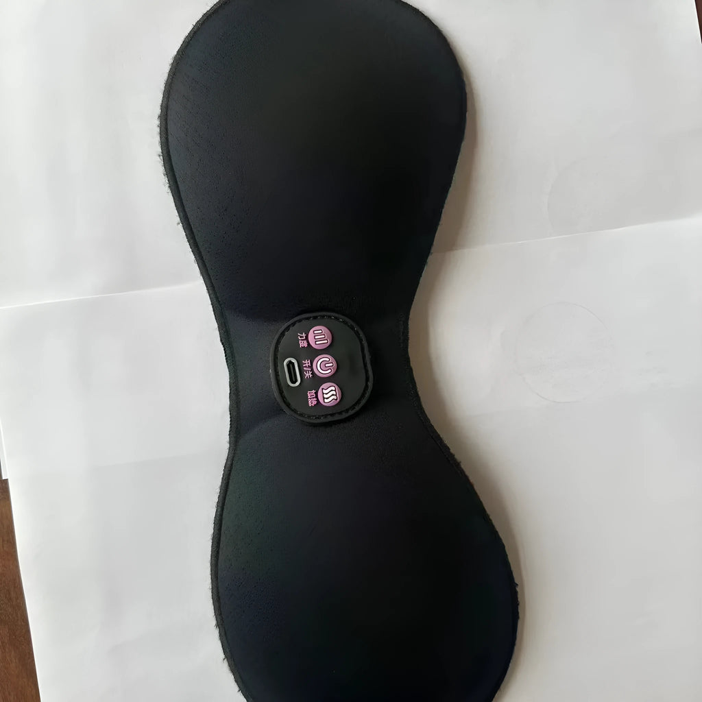 Black electric massage chest stickers with 3-key English control interface