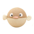 Sisal hemp puffer leakage food feeder puzzle toy for cats and dogs measuring 15cm cube