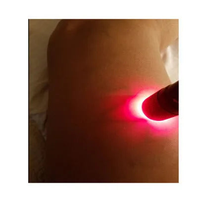 Black aluminum alloy smart vein locator with red LED light for medical and tactical use