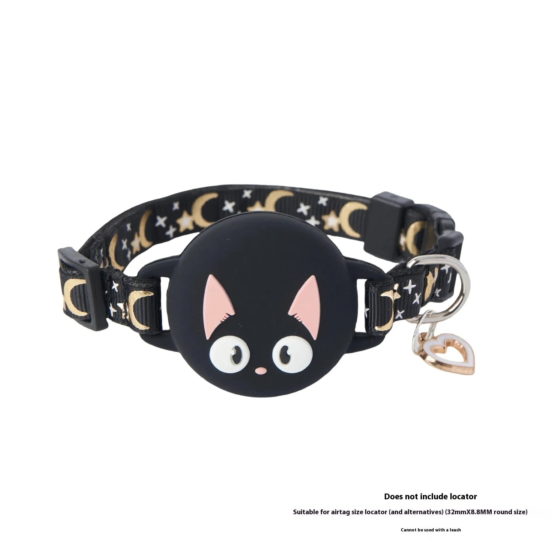 Apple AirTag protective case for cat collars in plastic material with adjustable sizing options