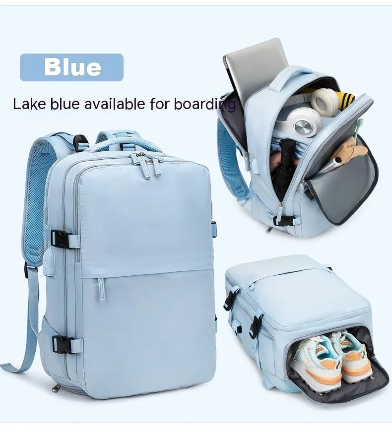 Large waterproof nylon mummy backpack shown in one of 32 available colours, suitable for travel and hiking.