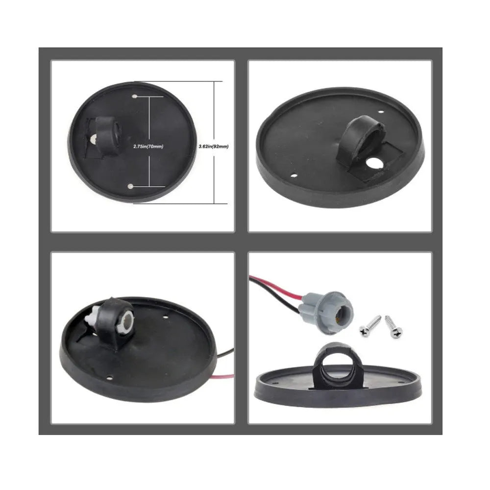 Five-piece LED roof cab marker light kit with yellow, black, and transparent lenses and T10 bulbs