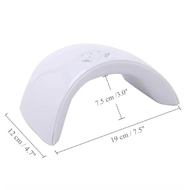 White LED phototherapy nail lamp 36W with digital timer and dual wavelength lamps for gel curing
