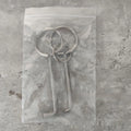 Two alloy steel wrench tools from a portable universal tool set for household and mechanical use
