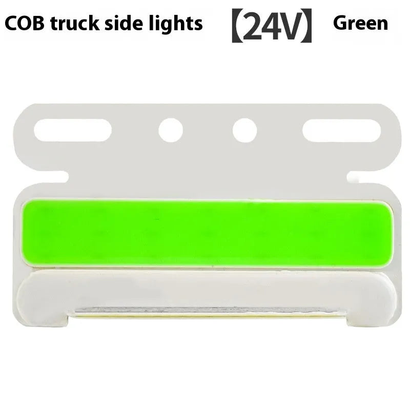 Waterproof aluminium COB LED truck side and ground tire light in red, yellow, green, blue, or white.