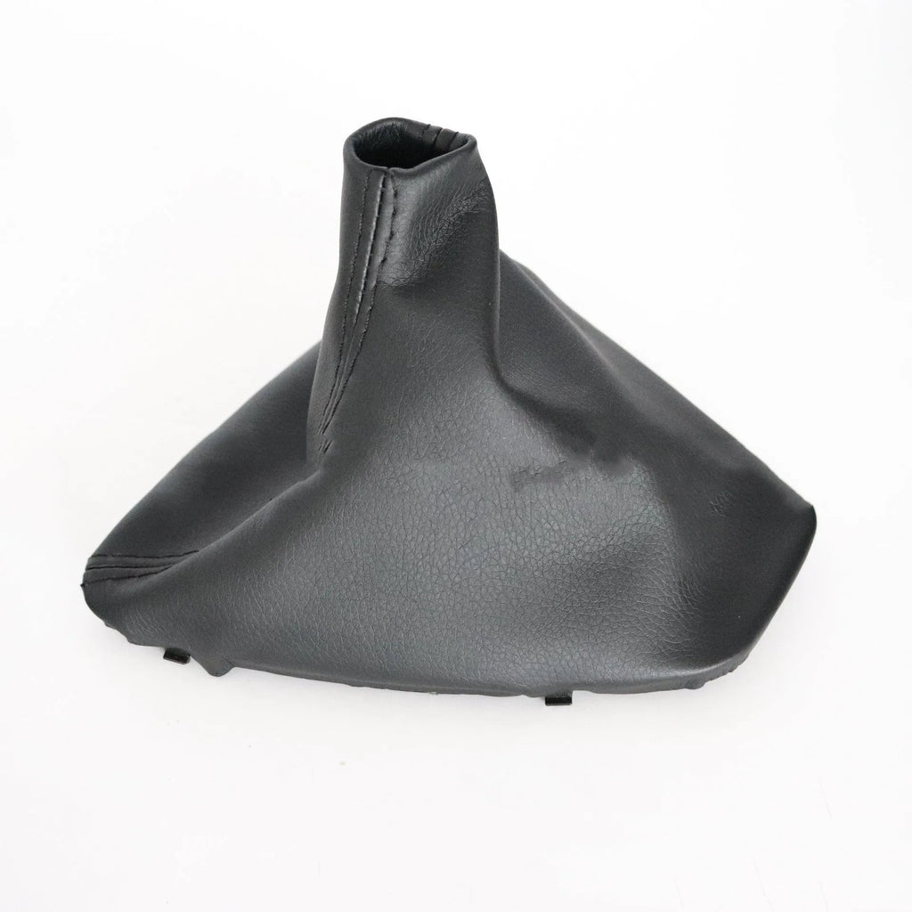 Black PU leather gear lever dust cover for BMW 3 Series interior console.